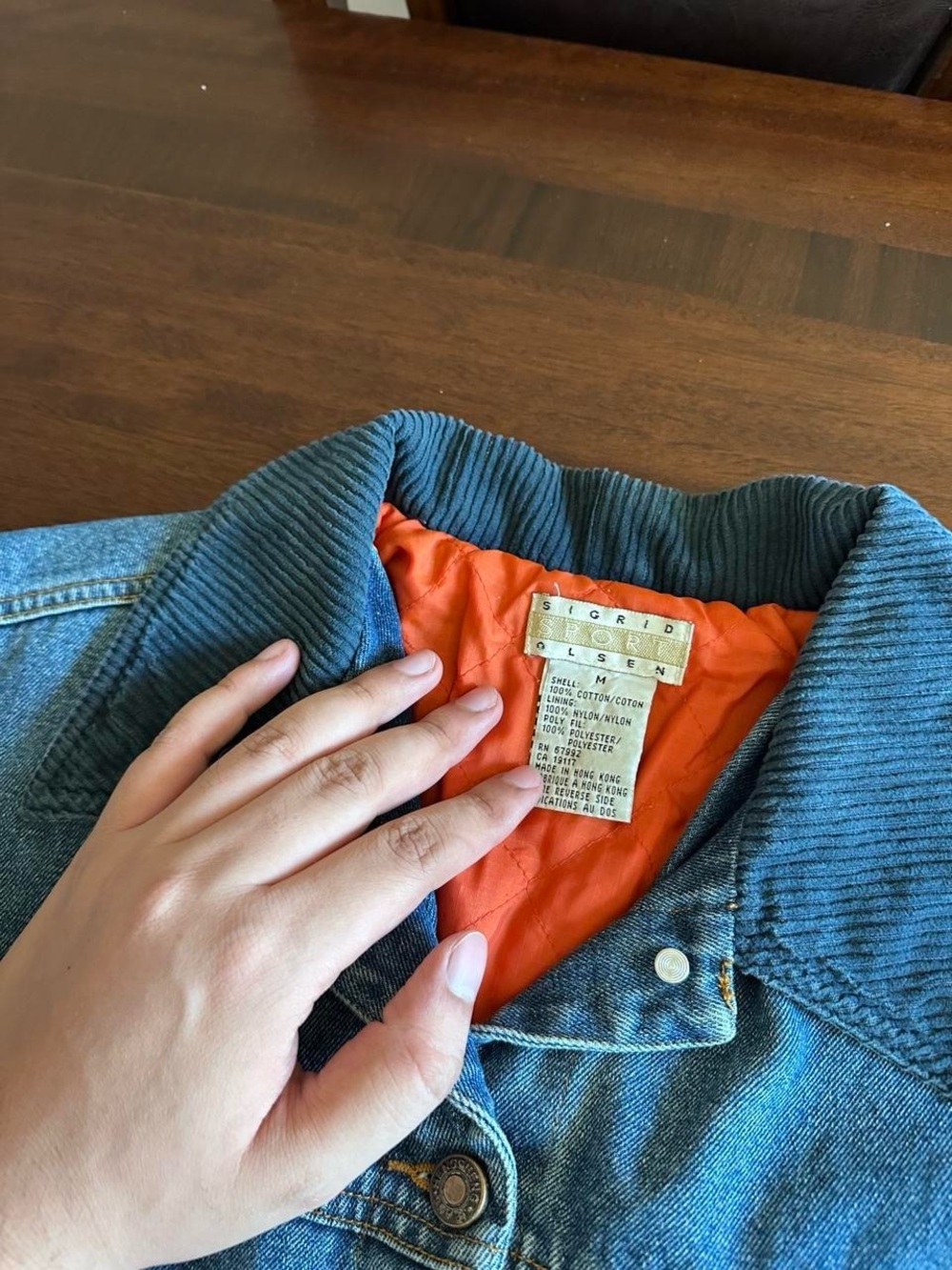 Vintage Denim Barn Chore Jacket Faded Women’s Size M Sigrid Olsen Sport - Picture 3 of 7
